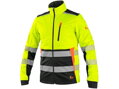 Bunda CXS BENSON, výstražná, softshell, žluto-černá