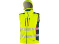 Bunda CXS BEDFORD, výstražná, pánská, softshell, žluto-petrolová