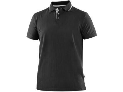 Polokošeľa CXS HENRY, pánske, krátky rukáv, čierno-biela, veľ. S