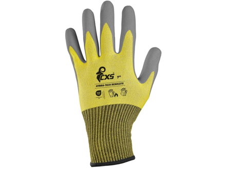 Rukavice CXS HYBRA-TECH RESOLUTE, máčaná v latexe s pieskovou úpravou, blister, veľ. 07
