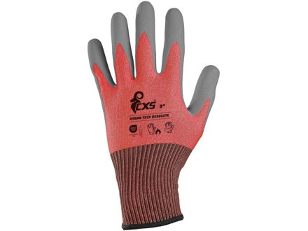 Rukavice CXS HYBRA-TECH RESOLUTE, máčaná v latexe s pieskovou úpravou, blister, veľ. 09