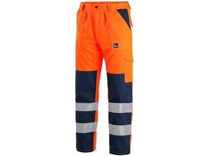 Kalhoty CXS NORWICH, výstražné, pánské, oranžovo-modré