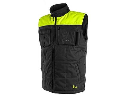 Pánská zimní vesta SEATTLE, fleece, černo-žlutá
