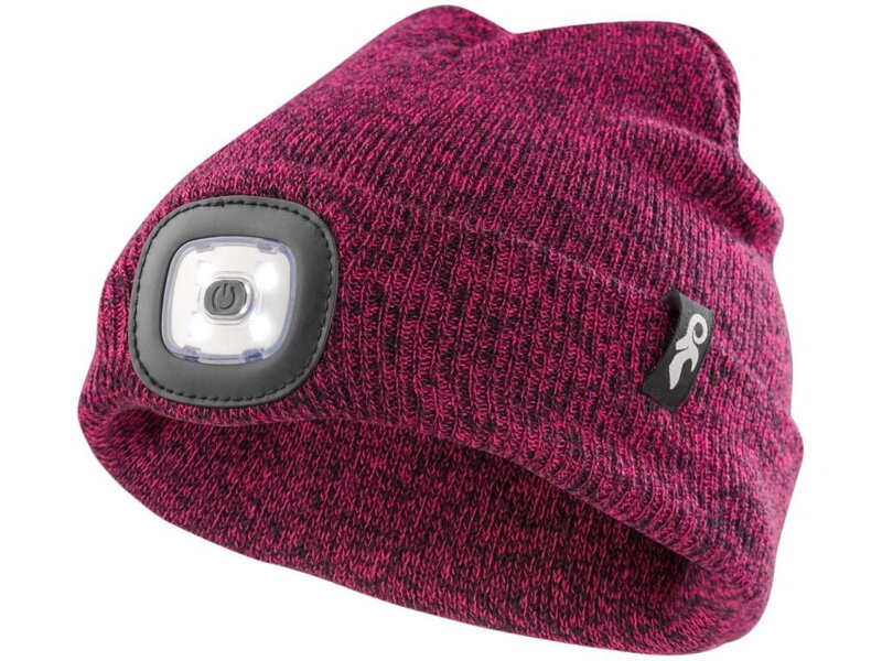 Čiapka CXS Tynan s LED svetlom, detská, ružová, veľ. XS