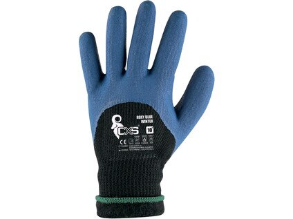 Rukavice CXS ROXY BLUE WINTER, zimní, máčené v latexu