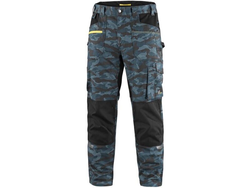 Kalhoty CXS STRETCH, pánské, maskáčové modré